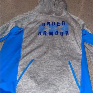 Womens medium, gray and blue, Under Armour hoodie